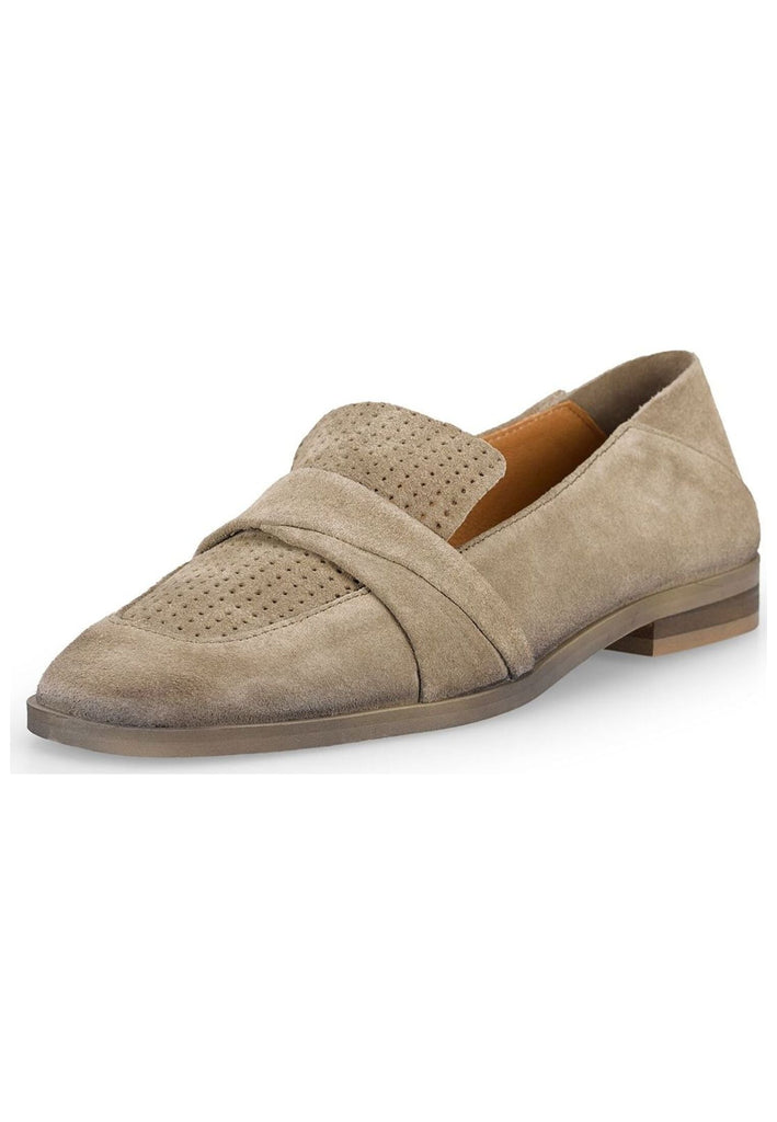 FELMINI WIDE FIT Slipper Leder Braun/Grau