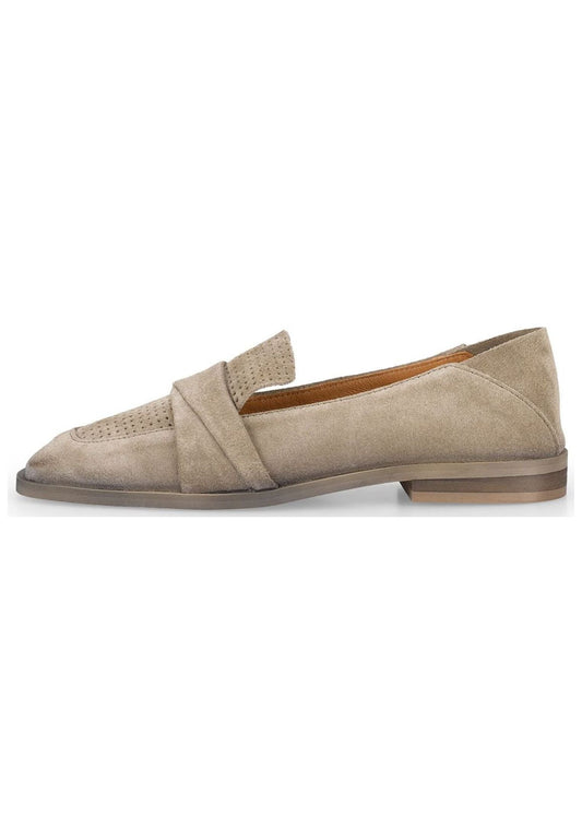 FELMINI WIDE FIT Slipper Leder Braun/Grau