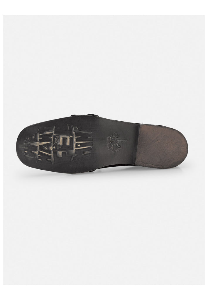 FELMINI WIDE FIT Slipper Leder Schwarz