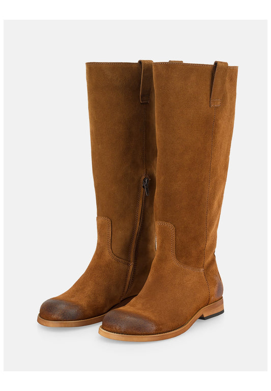 FELMINI WIDE FIT Stiefel Leder Cognac