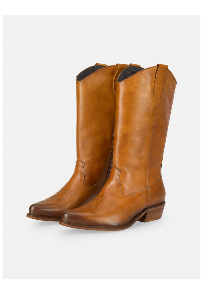 FELMINI WIDE FIT Stiefel Leder Mittelbraun