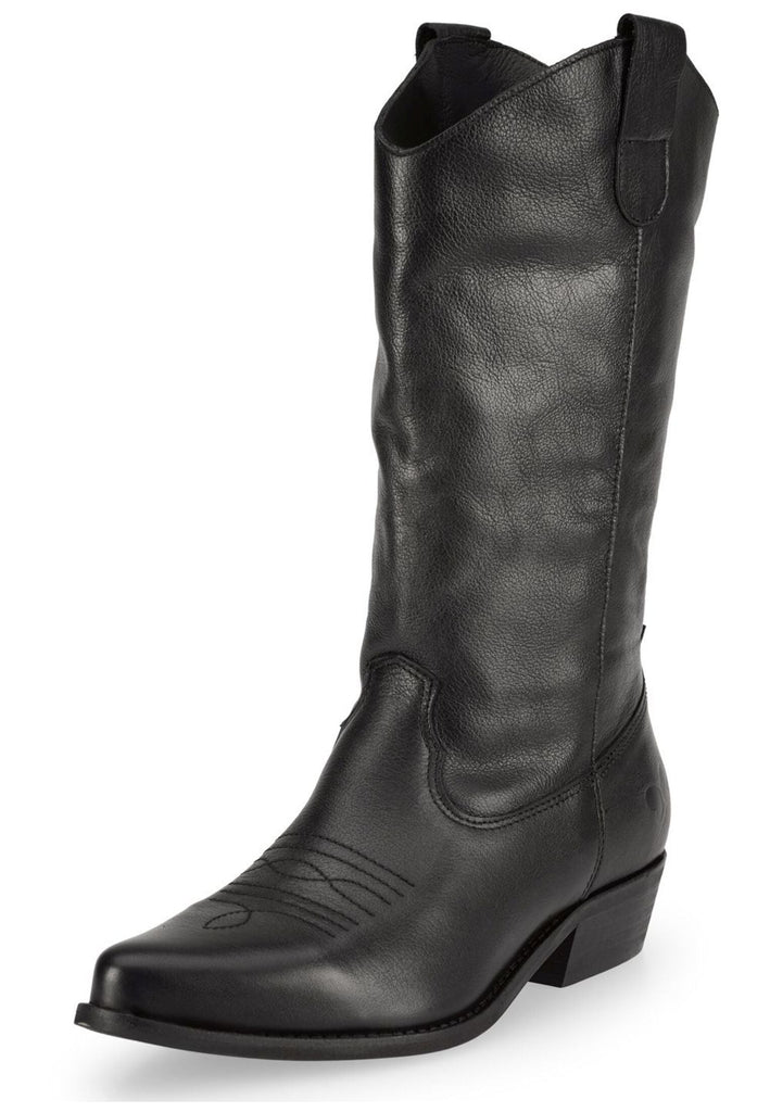 FELMINI WIDE FIT Stiefel Leder Schwarz Kombi