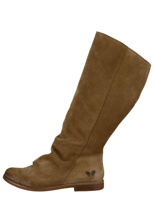 FELMINI WIDE FIT Stiefel Veloursleder Hellbraun