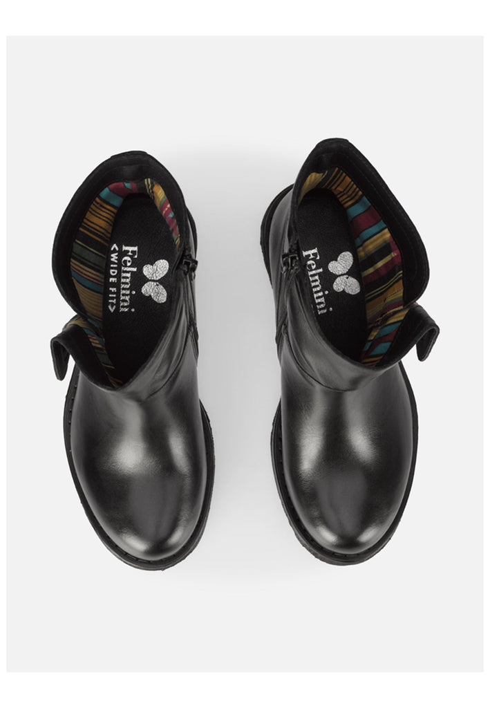 FELMINI WIDE FIT Stiefelette Leder Black
