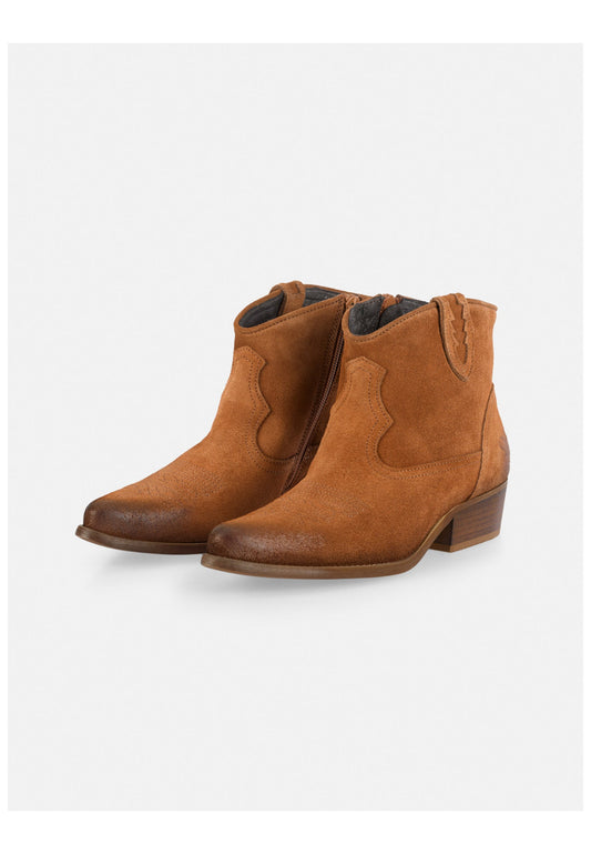 FELMINI WIDE FIT Stiefelette Veloursleder Braun