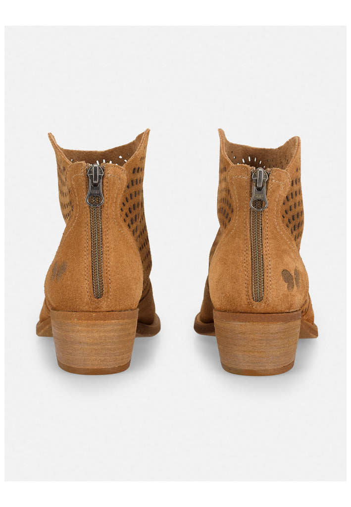 FELMINI WIDE FIT Stiefelette Veloursleder Cognac