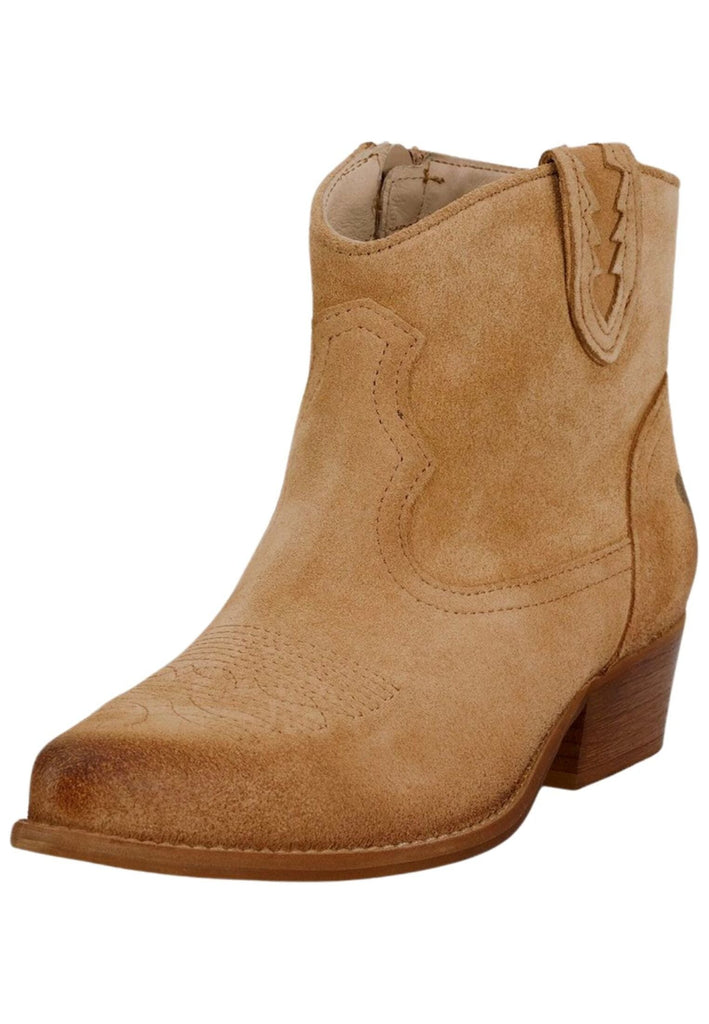 FELMINI WIDE FIT Stiefelette Veloursleder Dunkelbeige