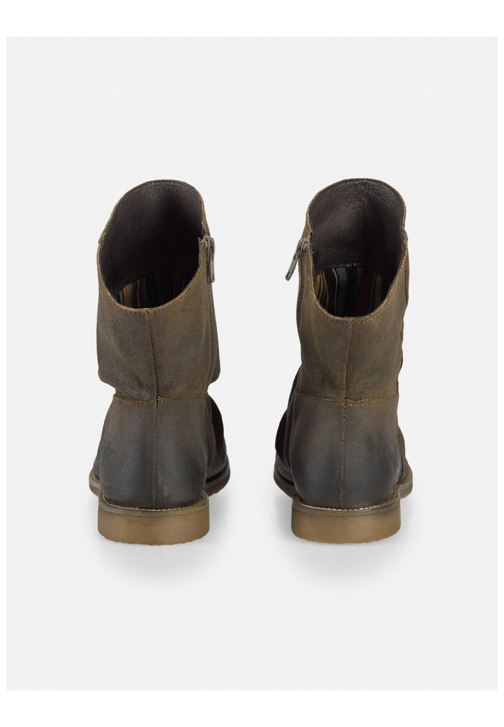 FELMINI WIDE FIT Stiefelette Veloursleder Grün