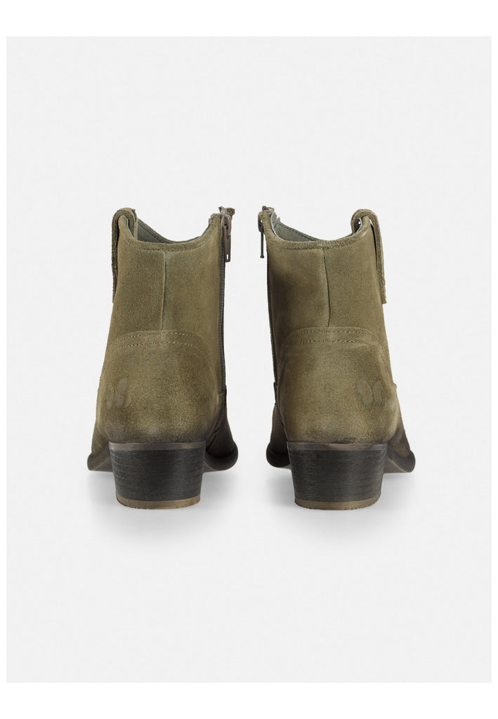 FELMINI WIDE FIT Stiefelette Veloursleder Grün