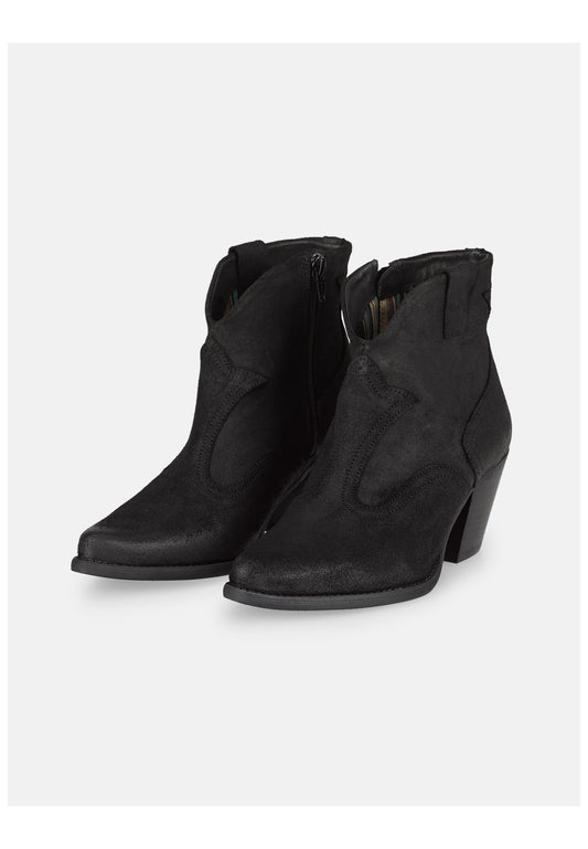 FELMINI WIDE FIT Stiefelette Veloursleder Schwarz