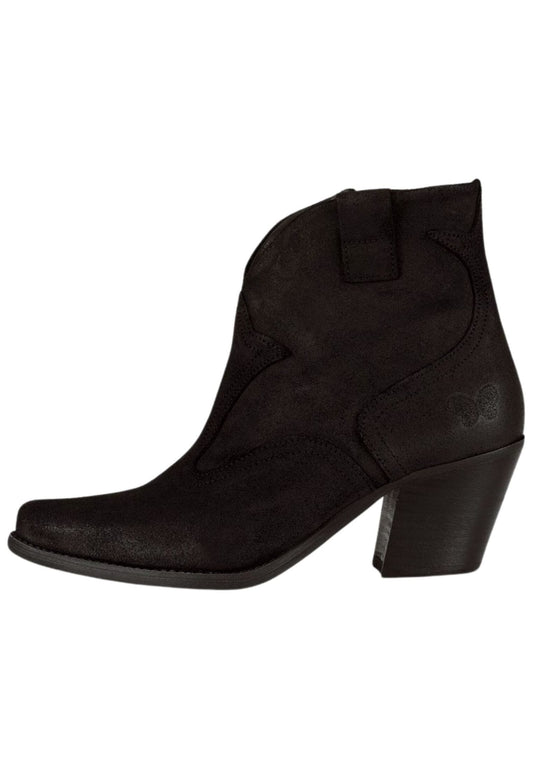 FELMINI WIDE FIT Stiefelette Veloursleder Schwarz