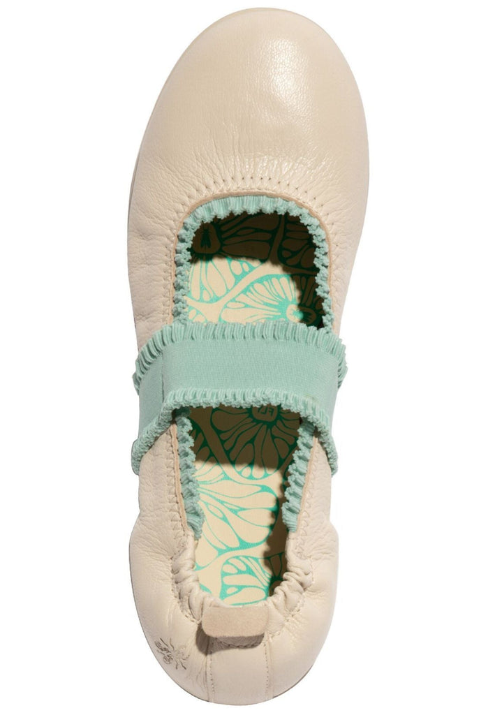 FLY London Ballerinas Leder/Textil Creme