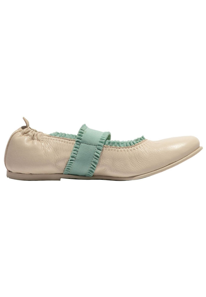 FLY London Ballerinas Leder/Textil Creme