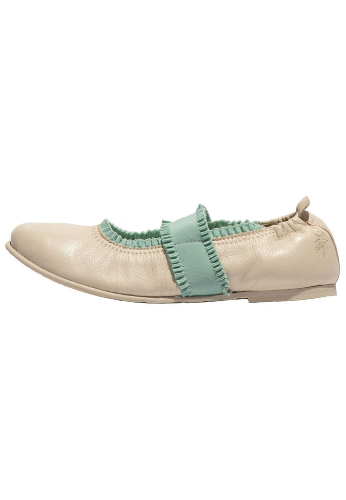FLY London Ballerinas Leder/Textil Creme