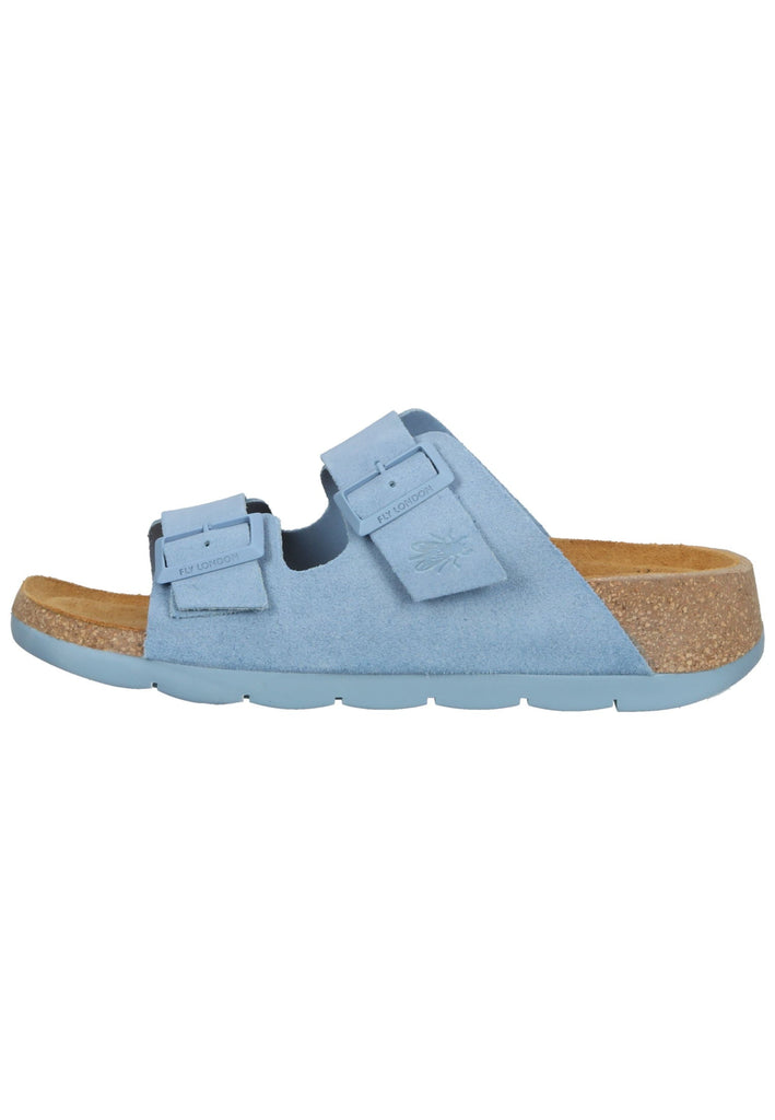 FLY London Pantoletten Leder Hellblau