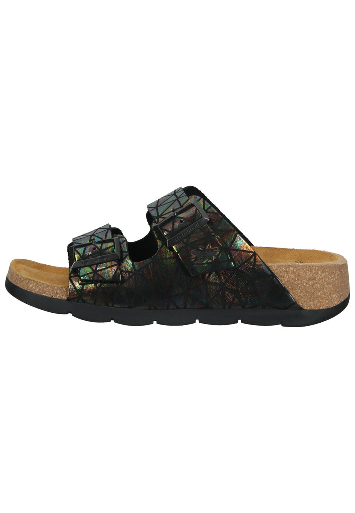 FLY London Pantoletten Leder Schwarz