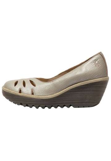 Pumps FLY London Pumps Leder Silber
