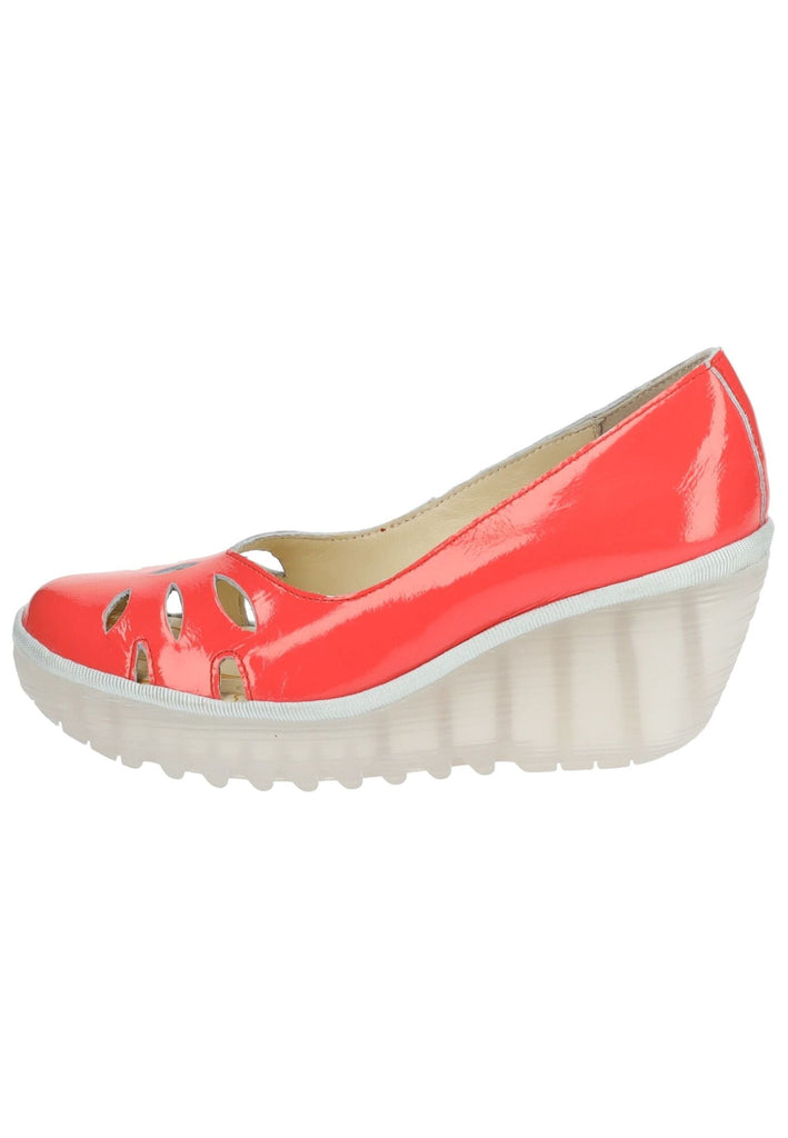 Pumps FLY London Pumps Nappaleder Rot Lack