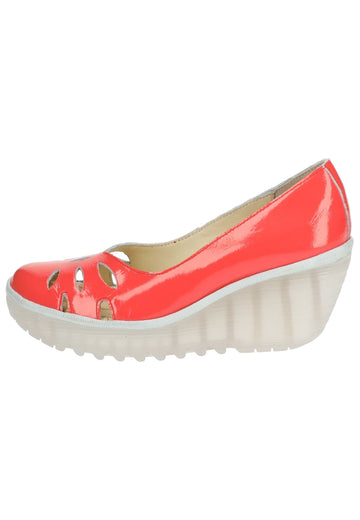 Pumps FLY London Pumps Nappaleder Rot Lack