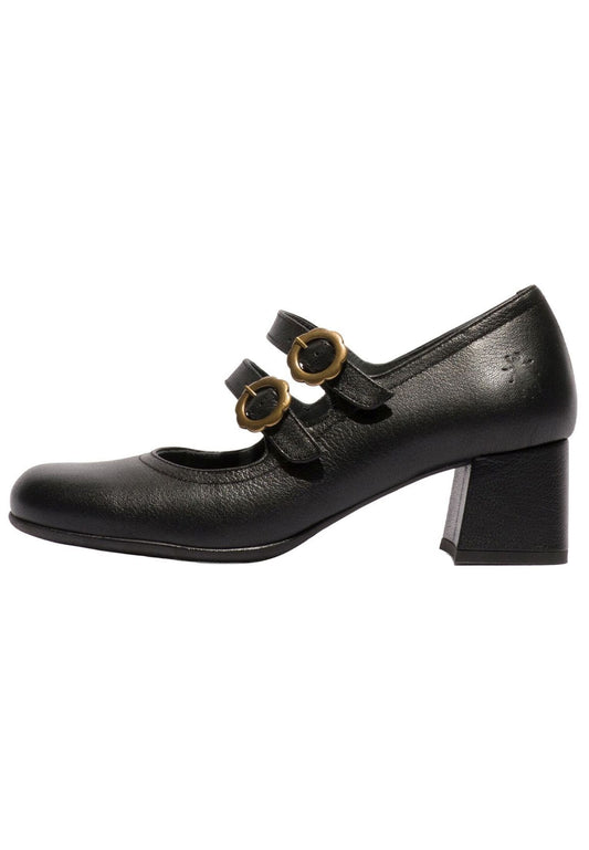 FLY London Pumps Leder Schwarz