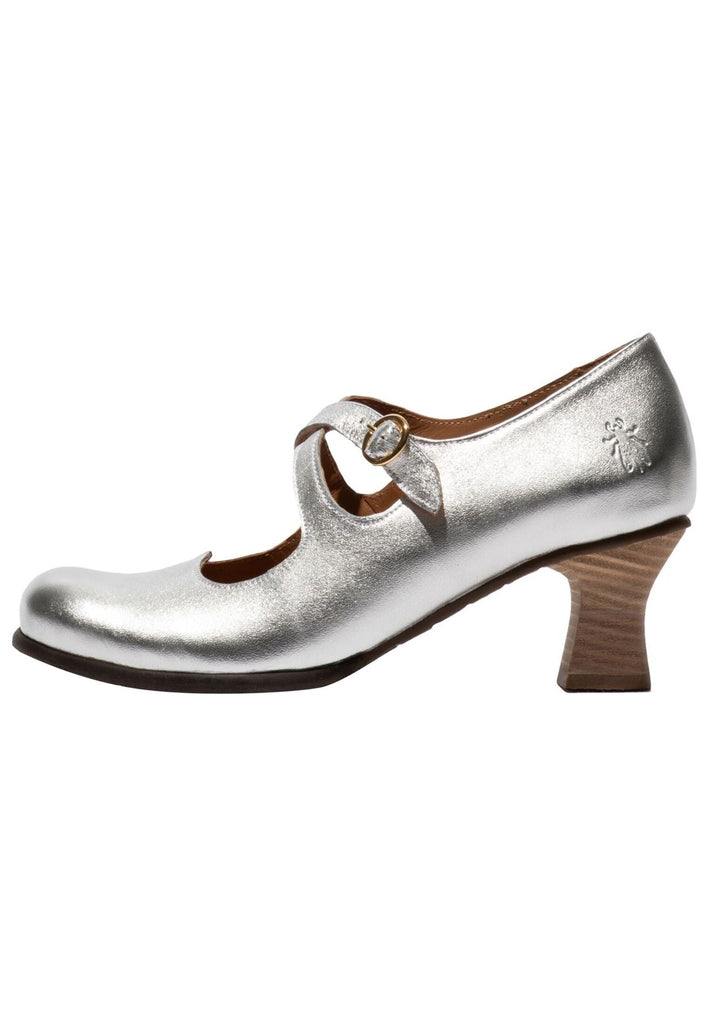 FLY London Pumps Leder Silber