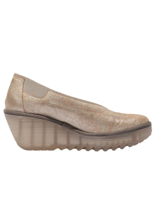 FLY London Pumps Leder Silber