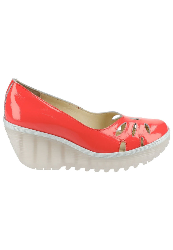 FLY London Pumps Nappaleder Rot Lack