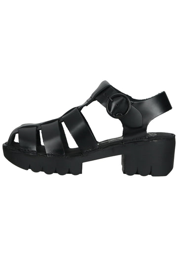 Sandalen FLY London Sandalen Leder Schwarz