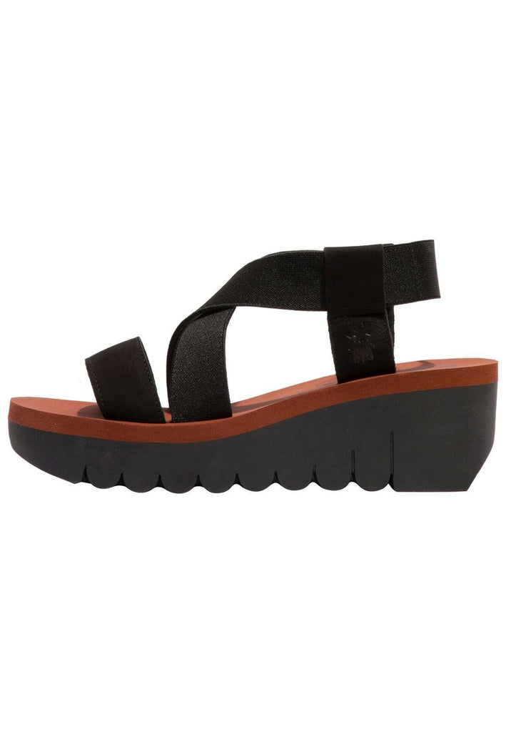 Sandalen FLY London Sandalen Leder/Textil Schwarz/Braun