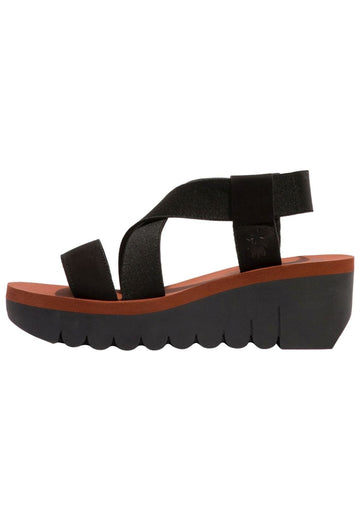 Sandalen FLY London Sandalen Leder/Textil Schwarz/Braun
