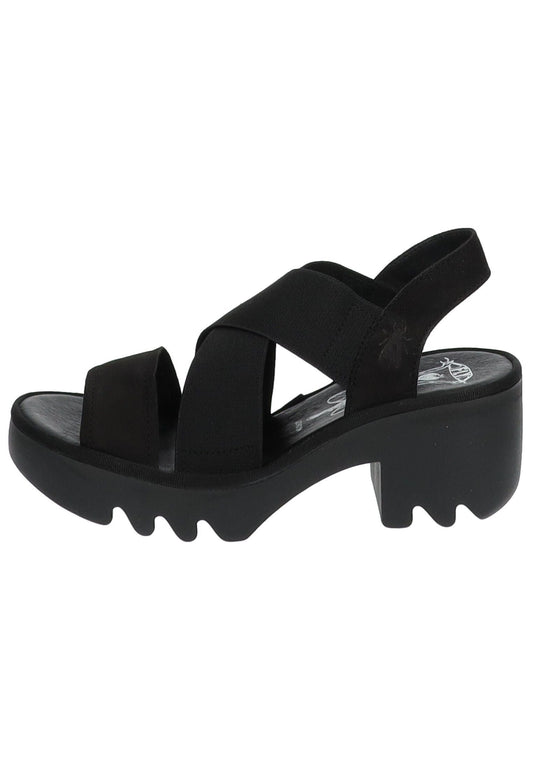 FLY London Sandalen Leder Schwarz