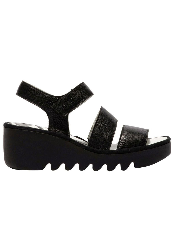 FLY London Sandalen Leder Schwarz