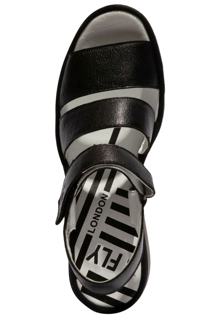 FLY London Sandalen Leder Schwarz
