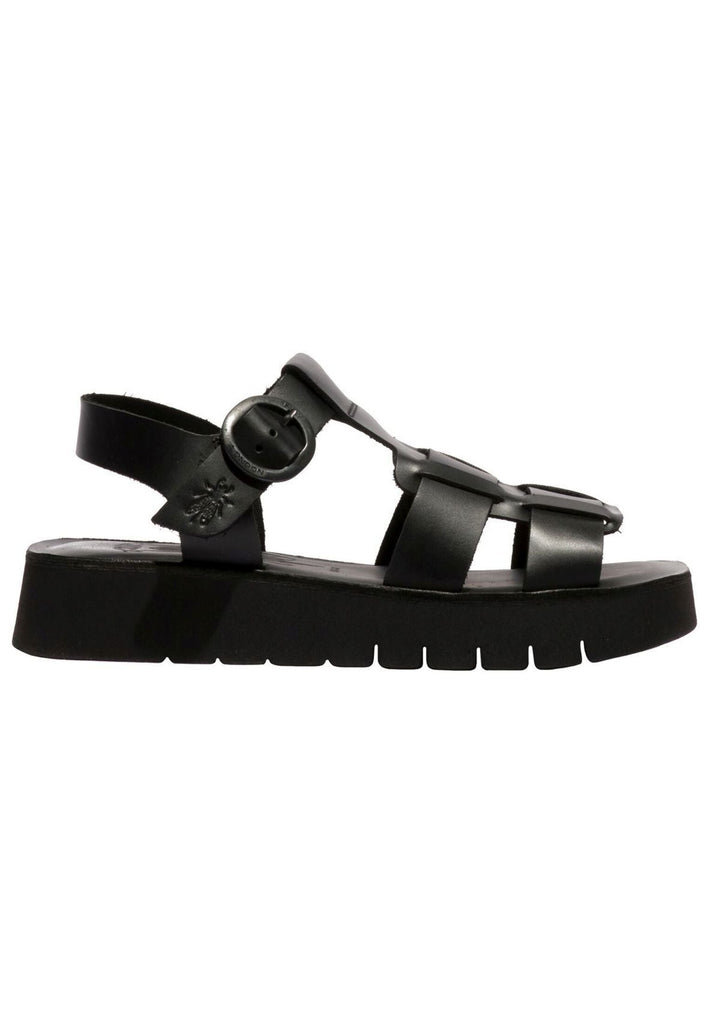 FLY London Sandalen Leder Schwarz