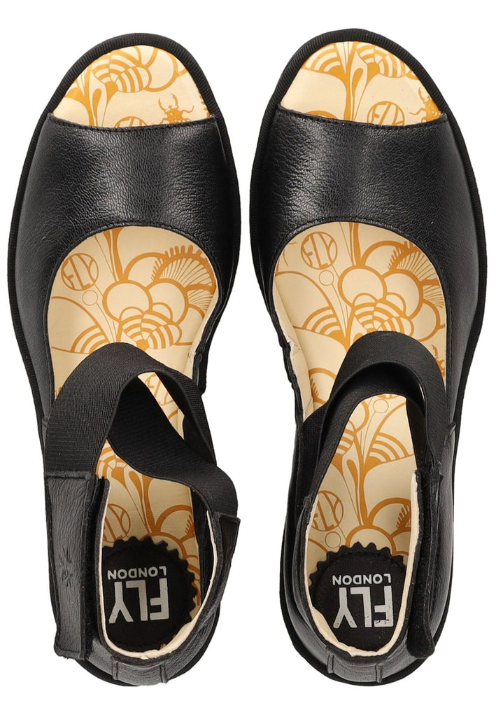 FLY London Sandalen Leder Schwarz