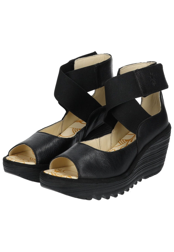 FLY London Sandalen Leder Schwarz