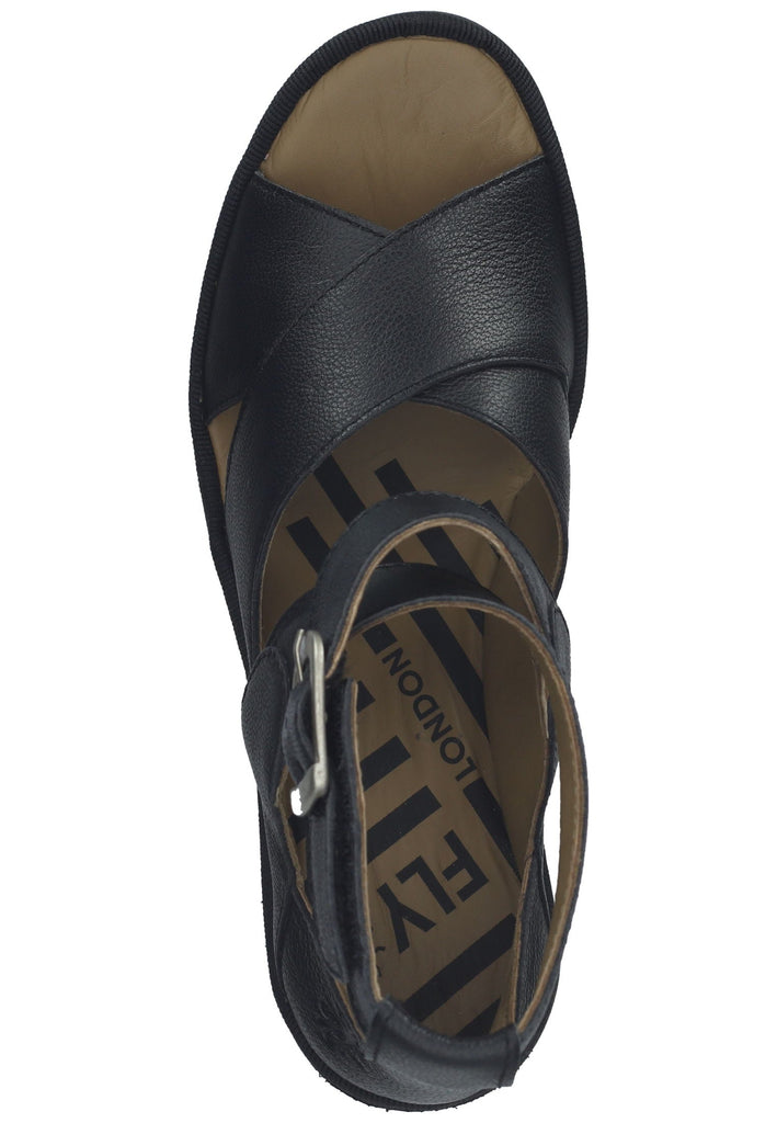 FLY London Sandalen Leder Schwarz