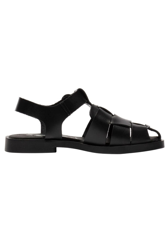 FLY London Sandalen Leder Schwarz/Schwarz