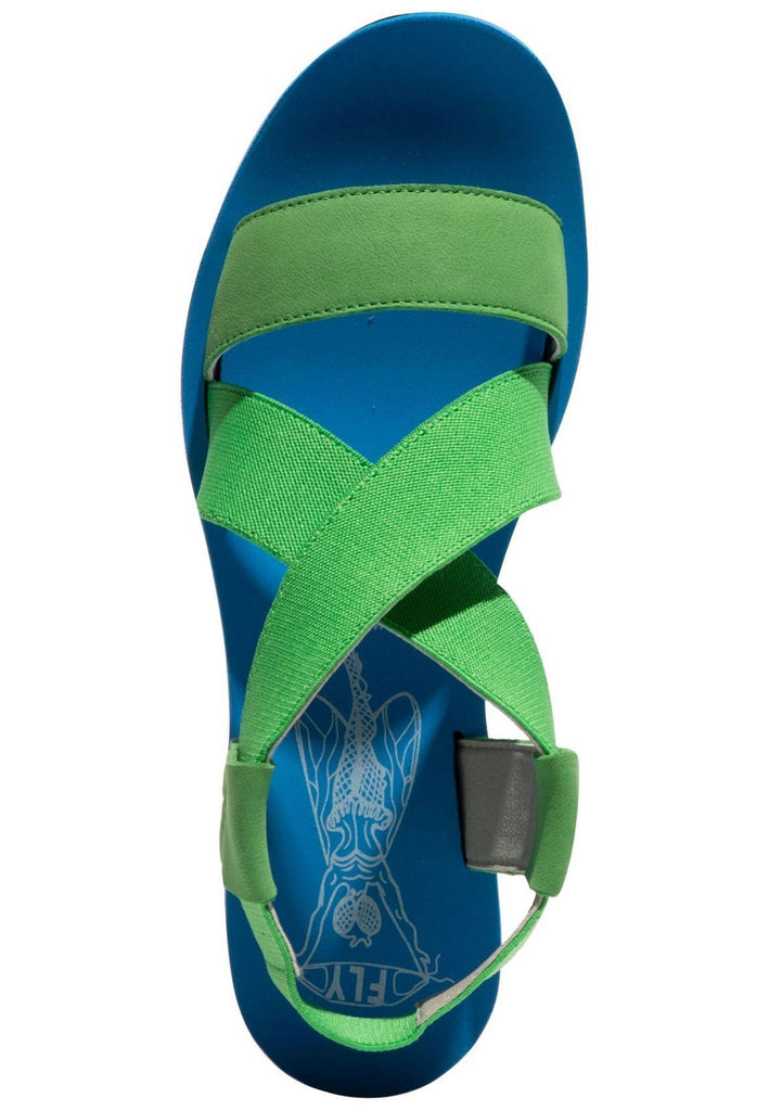FLY London Sandalen Leder/Textil Grün/Blau