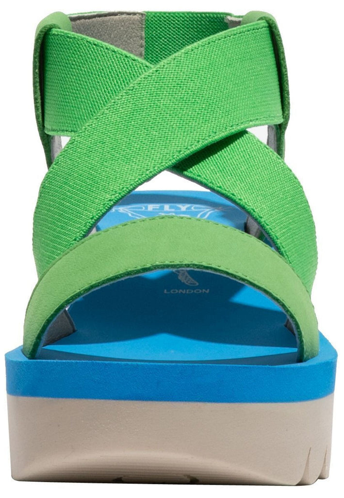 FLY London Sandalen Leder/Textil Grün/Blau