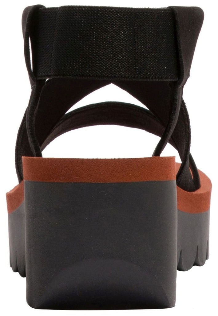 FLY London Sandalen Leder/Textil Schwarz/Braun