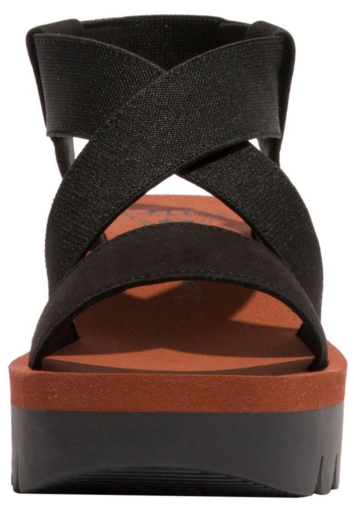 FLY London Sandalen Leder/Textil Schwarz/Braun