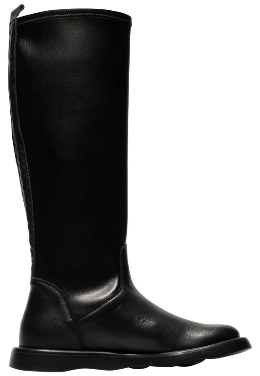 FLY London Stiefel Leder/Textil Schwarz