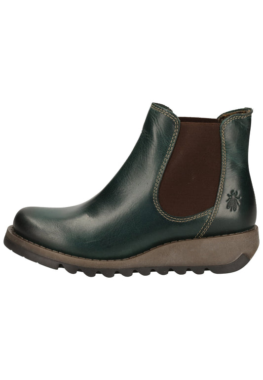 FLY London Stiefelette Leder Petrol