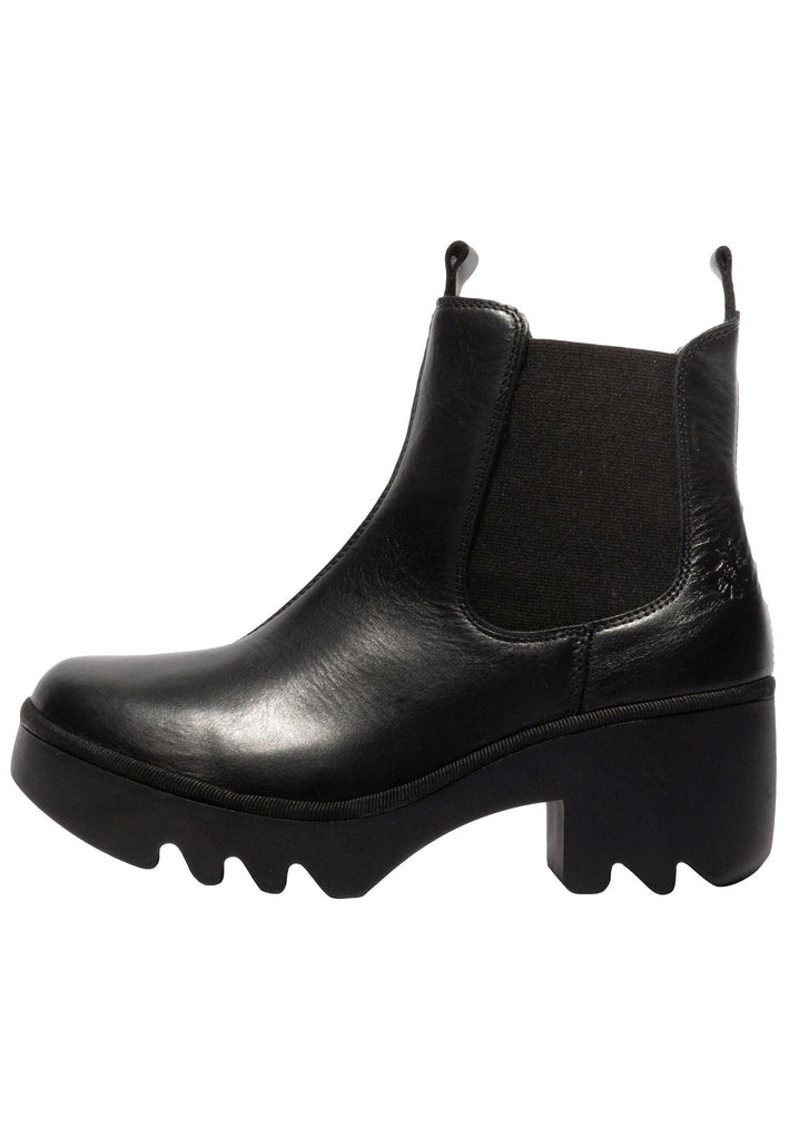 FLY London Stiefelette Leder Schwarz