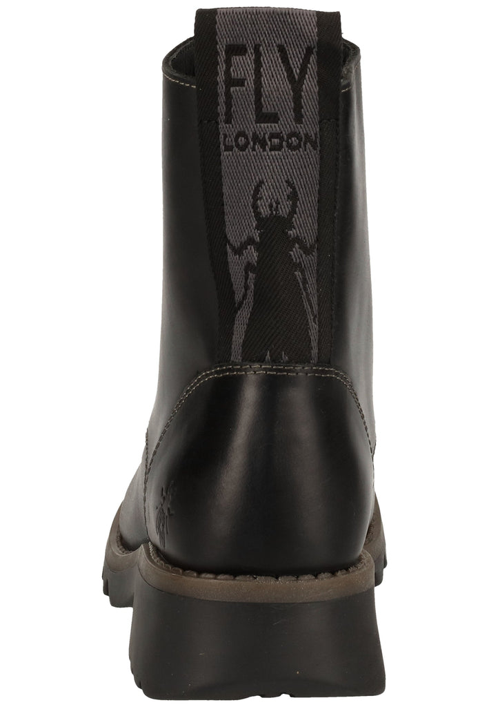FLY London Stiefelette Leder Schwarz
