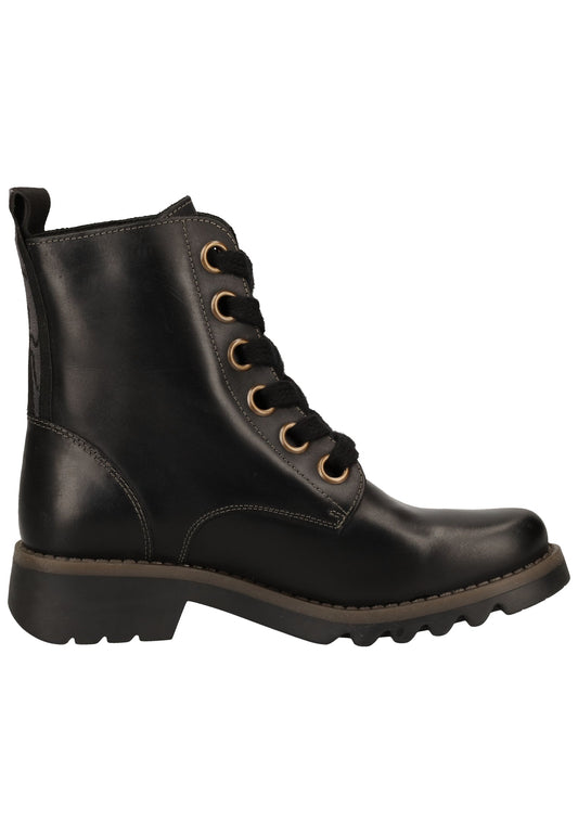 FLY London Stiefelette Leder Schwarz