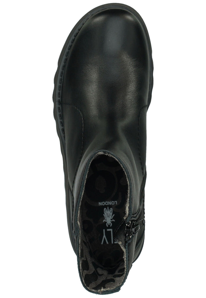 FLY London Stiefelette Leder Schwarz