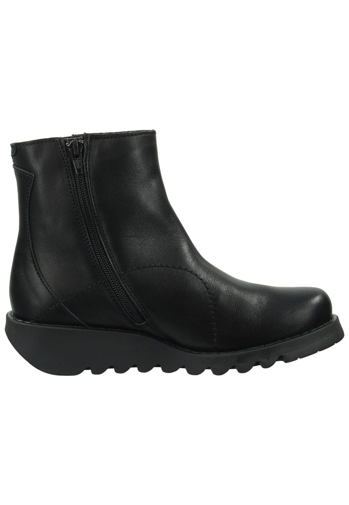 FLY London Stiefelette Leder Schwarz