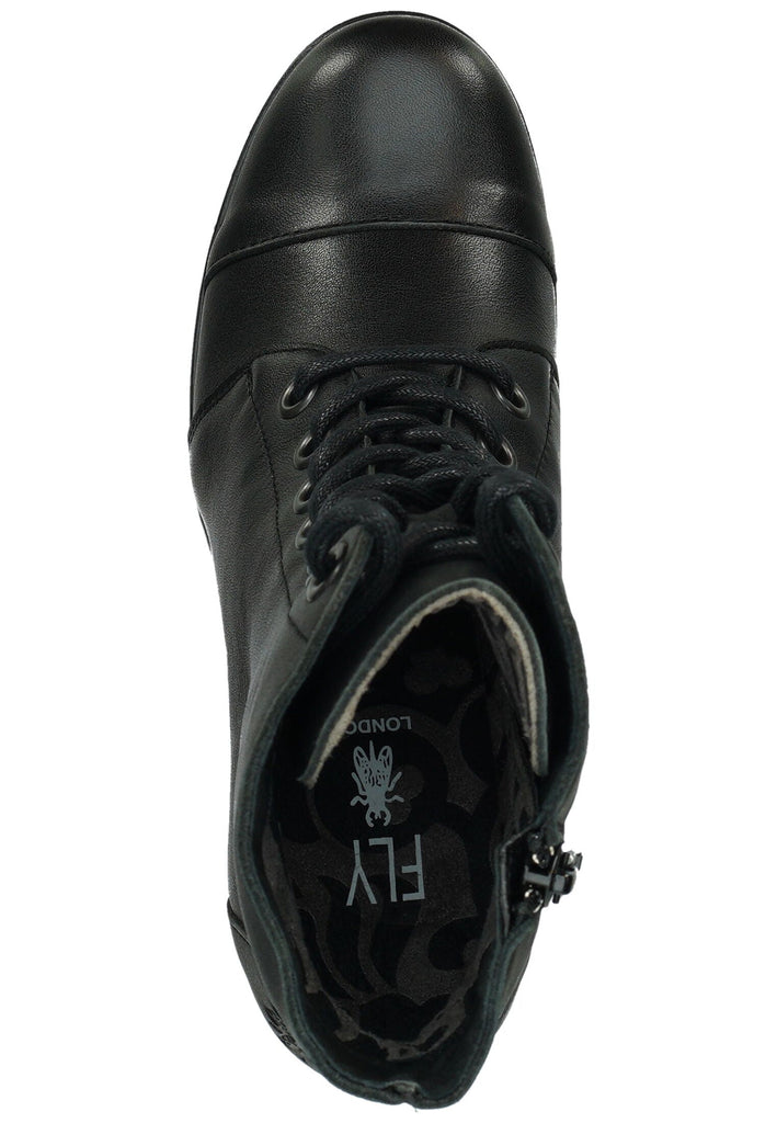 FLY London Stiefelette Leder Schwarz